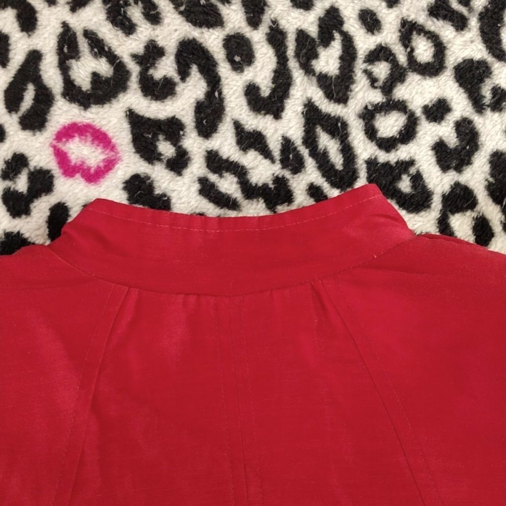 Elegant Red Women's Blazer - Picture 10 of 13